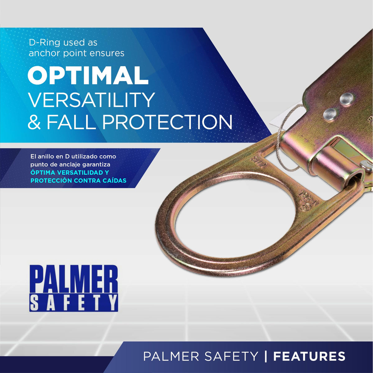 Palmer Safety roof anchor delivering 5000-lb minimum breaking strength for industrial use.
