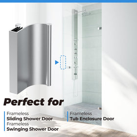 PalpitateC easy-installation no-drill shower door handle for quick upgrades.
