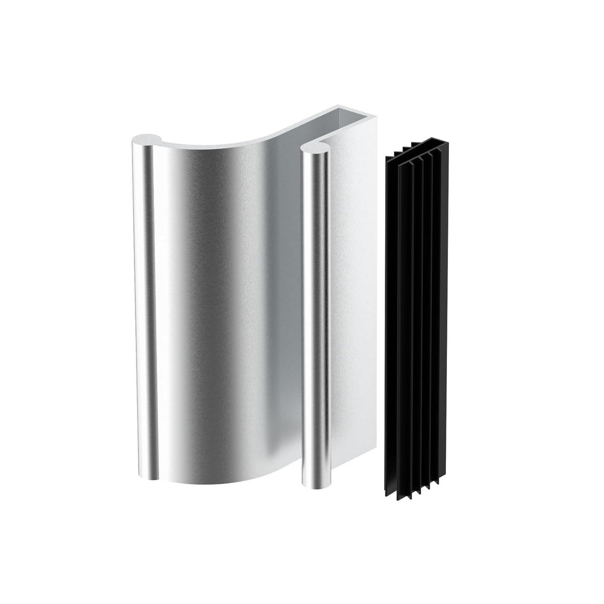 PalpitateC glass sliding door 3-inch chrome pull handle for seamless frameless installations.