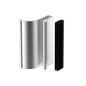 PalpitateC glass sliding door 3-inch chrome pull handle for seamless frameless installations.