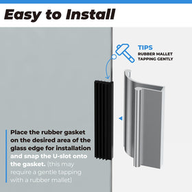PalpitateC universal-fit replacement handle for swinging and frameless doors.