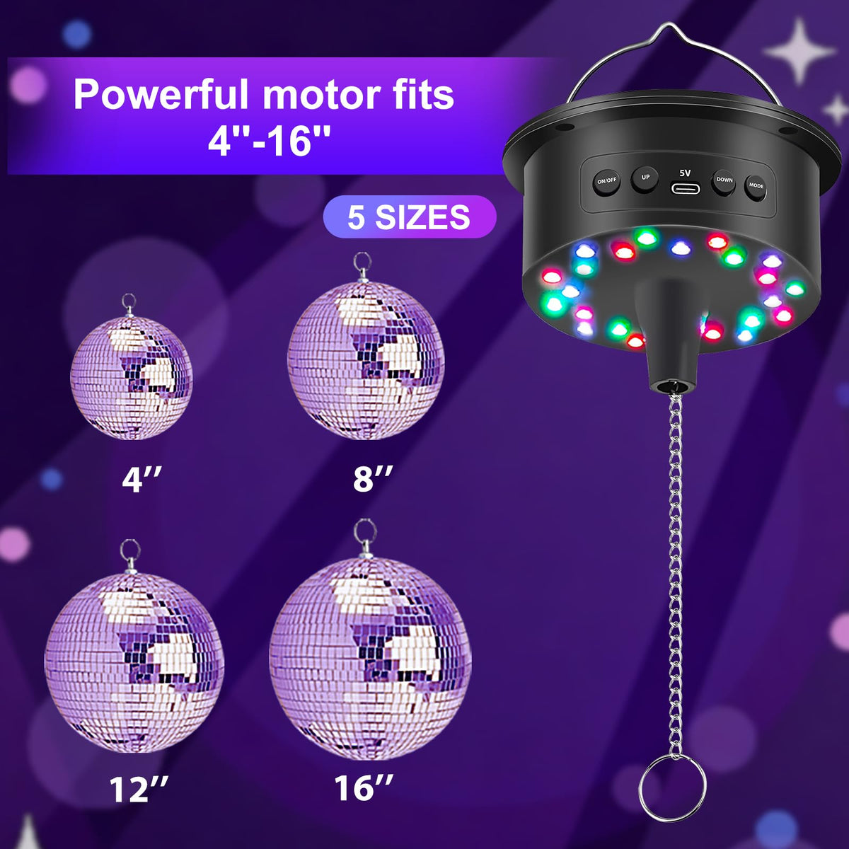 Palujorty USB-powered motor suitable for indoor events.