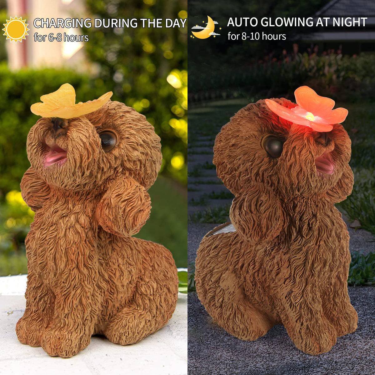 PaLuQiYa retro brown puppy statue with vivid detailing
