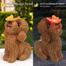PaLuQiYa retro brown puppy statue with vivid detailing