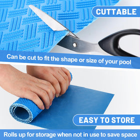 PAMASE pool ladder mat durable vinyl resin withstands chlorine and sun exposure.
