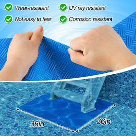 PAMASE pool ladder mat non-slip texture improves underwater grip for safety.