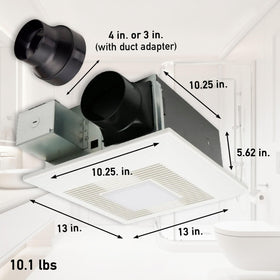 Panasonic WhisperFit FV-0511VFL1 50 CFM option for compact bathrooms