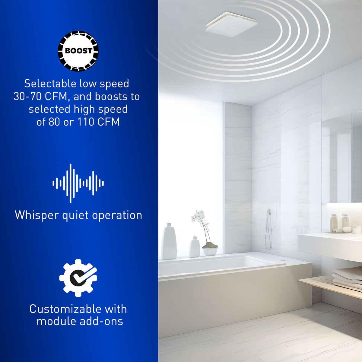 Panasonic WhisperGreen Select ENERGY STAR certified for efficient ventilation