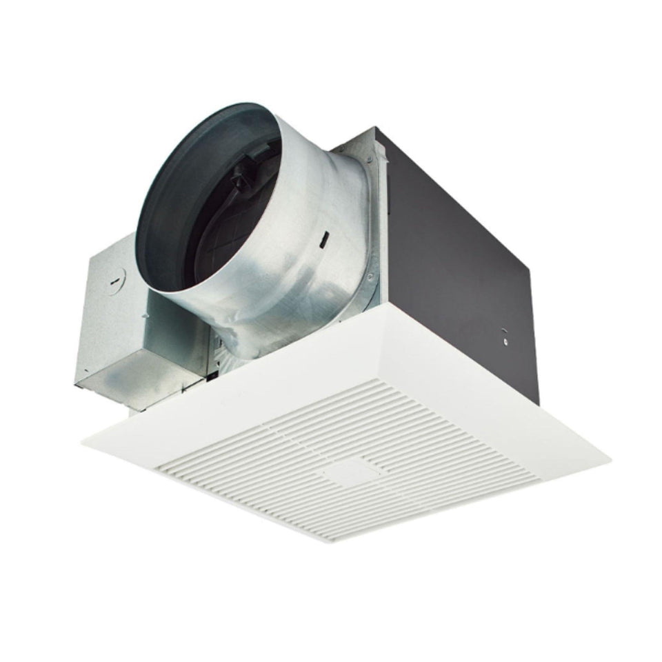 Panasonic WhisperGreen Select front view of ceiling exhaust fan for quiet bathroom ventilation