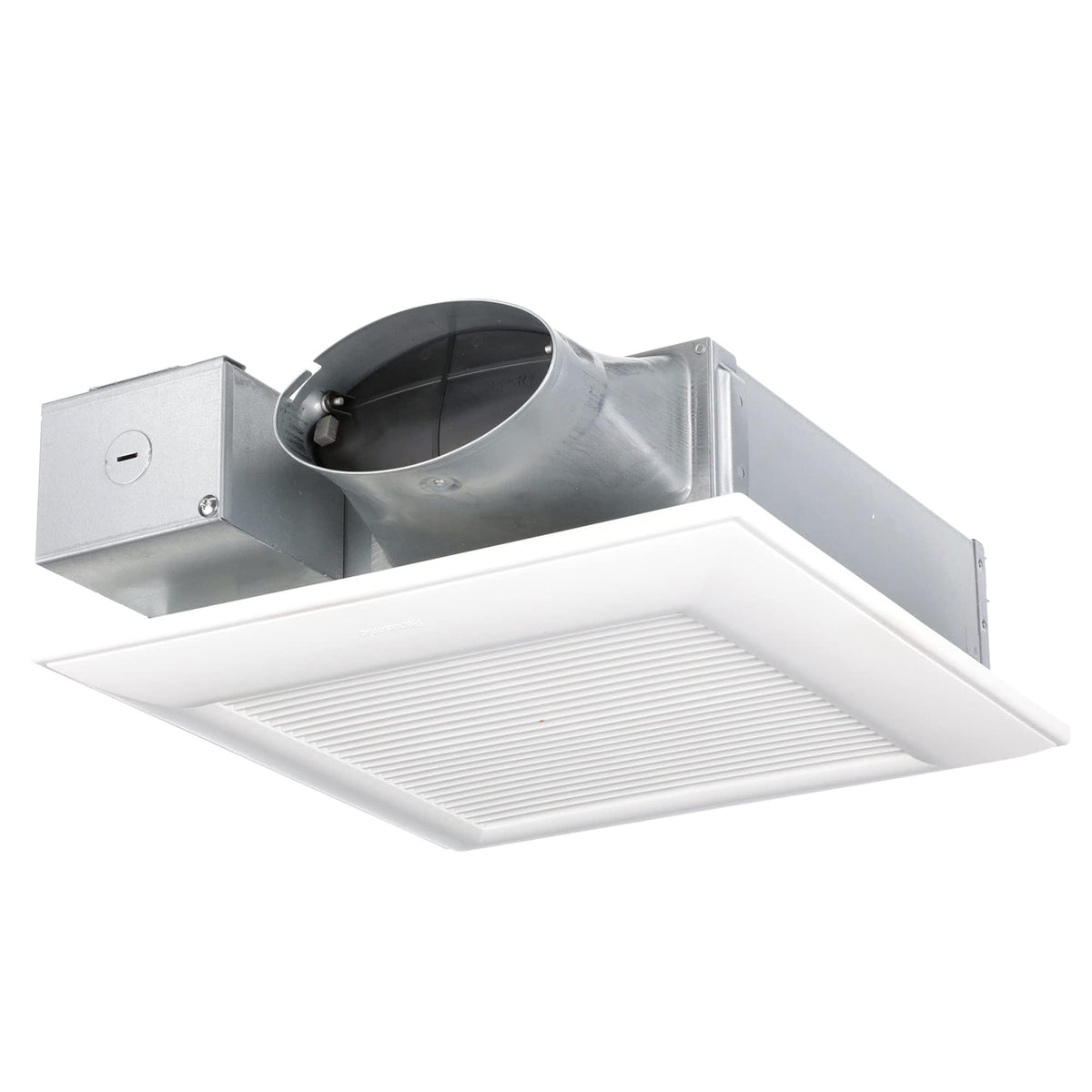 Panasonic WhisperValue FV-0510VSC1 front view showing compact, whisper-quiet operation for bathrooms.