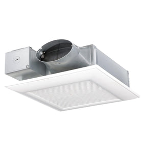 Panasonic WhisperValue FV-0510VSC1 front view showing compact, whisper-quiet operation for bathrooms.