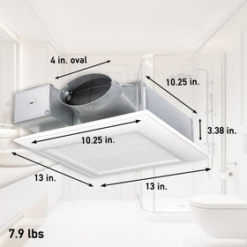 Panasonic WhisperValue FV-0510VSC1 sensor-activated view highlighting humidity-driven ventilation.