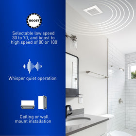 Panasonic WhisperValue FV-0810VSS1 Energy Star label signals efficient performance.