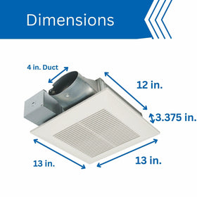 Panasonic FV-0810VSS1 installation bracket enables quick, secure mounting.