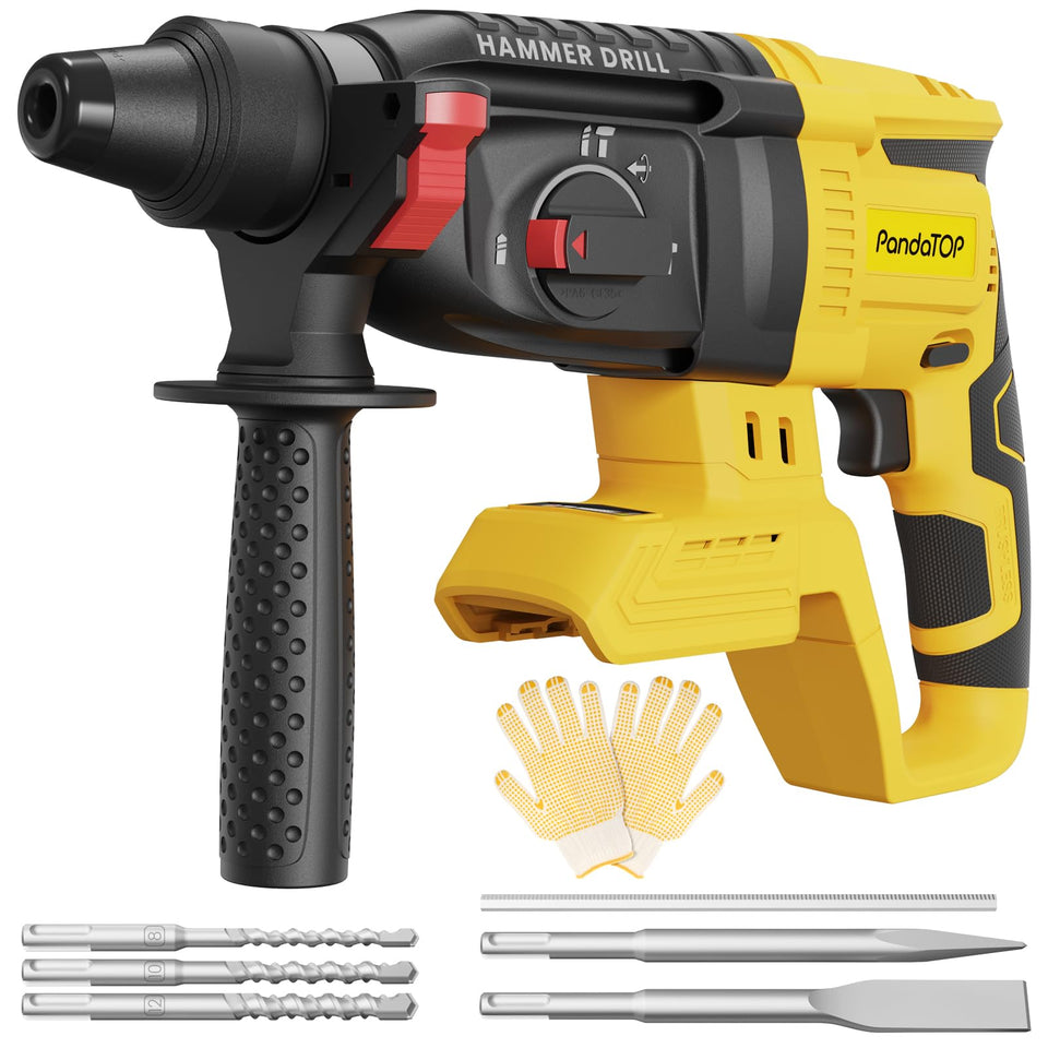 PandaTOP SDS Plus Rotary Hammer Drill demonstrates compact, easy-to-handle design for precise concrete work.