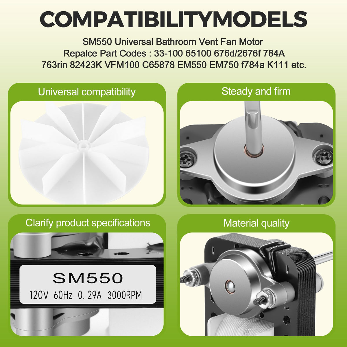 PANDEELS SM550 shaft size 3/16 x 1-3/4 inch fits common replacements.