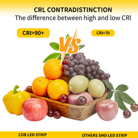 Pandery COB LED Strip CRI 90+ for accurate color rendering.