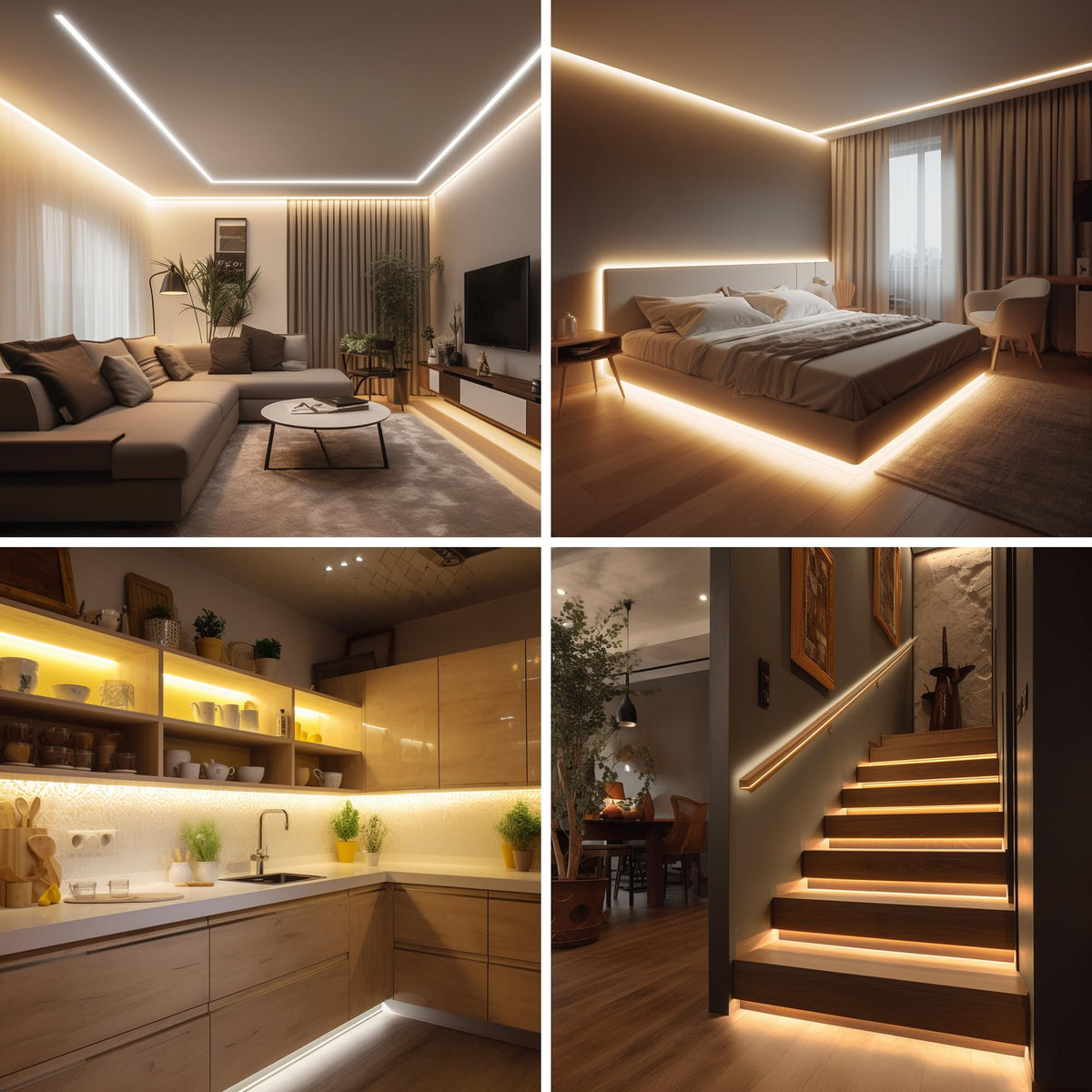 Pandery COB LED Strip ideal for cabinets, mirrors, shelves.