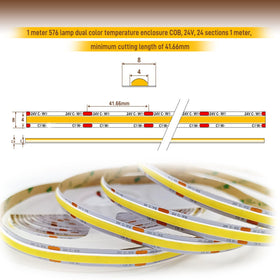 Pandery COB LED strip with app control enables precise color temperature tuning.