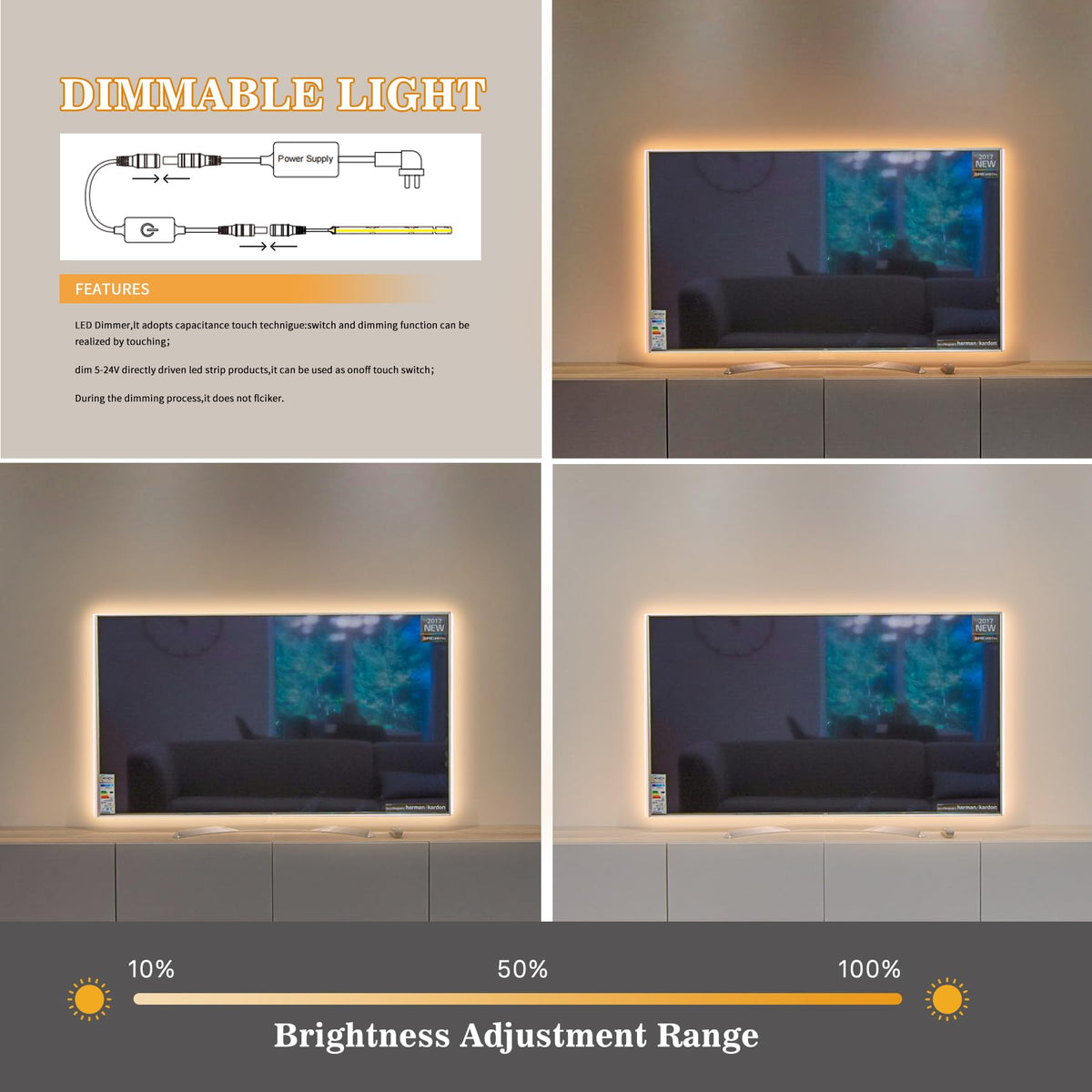 Pandery COB LED Strip stairway light for safe glow