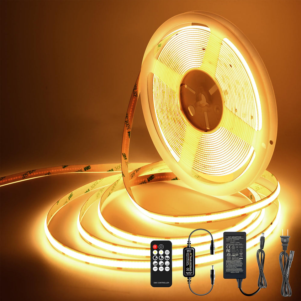 Pandery LED strip lights provide seamless ambient light along a 32.8ft run.