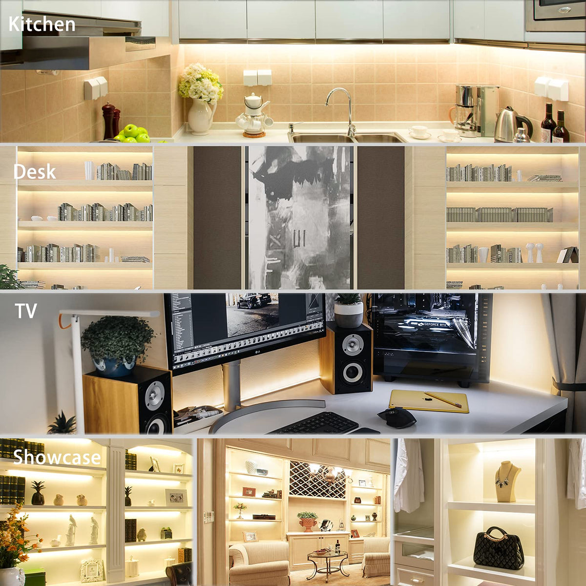 Pandery LED strip cut-length design supports DIY lighting.