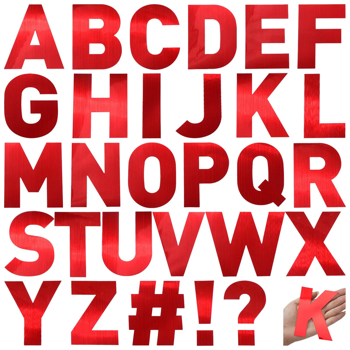 Panelee 145-piece large red letter stickers kit for easy classroom and home labeling