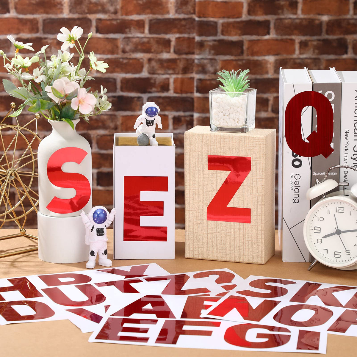 Panelee stickers used outdoors on mailbox and wall for versatile decorating