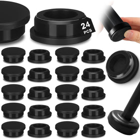 Pangda 24-pack 1-1/4-inch rubber chair leg caps protect floors and reduce noise
