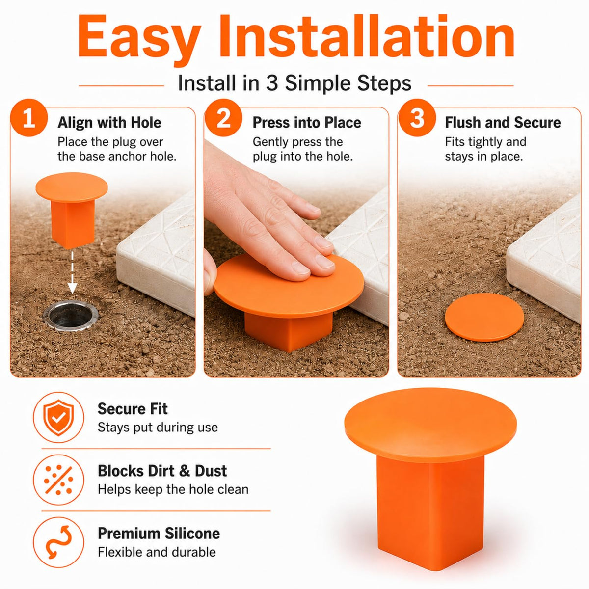 Pangda orange easy-install design allows fast placement on base pipelines