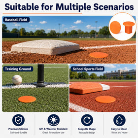 Pangda orange 8-pack base plugs suitable for multiple fields and replacements