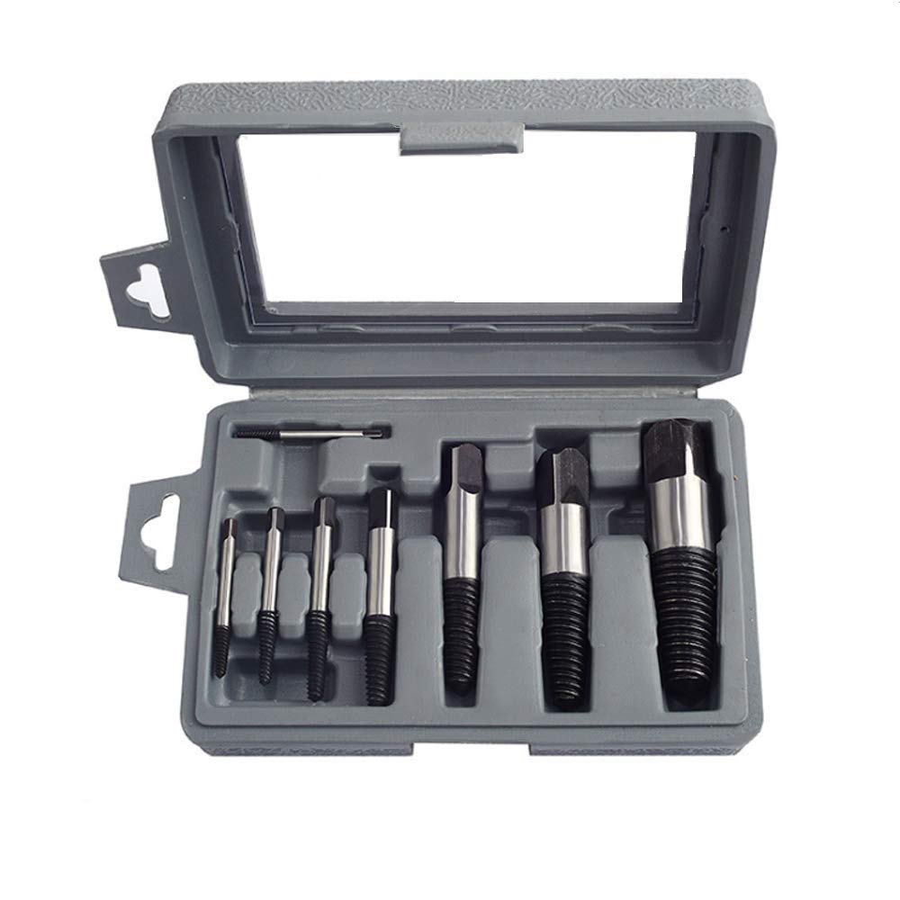 PANOVOS 8-piece screw extractor kit for damaged fasteners.