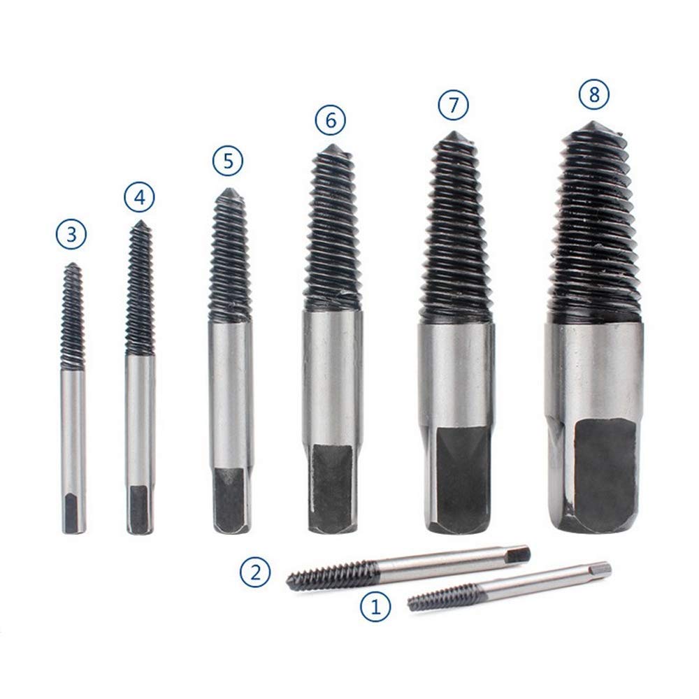 PANOVOS screw extractor sizes chart showing versatile options.
