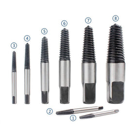 PANOVOS screw extractor sizes chart showing versatile options.