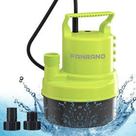 PANRANO submersible pump in use for quick basement drainage.