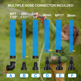 PANRANO quick-connect adapters simplify setup with hoses and fittings