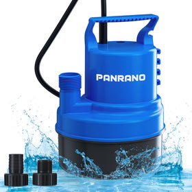PANRANO submersible pump with blue casing for durable home drainage tasks
