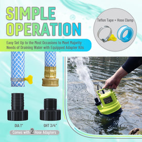 PANRANO submersible pump durable in rugged plastic shell.
