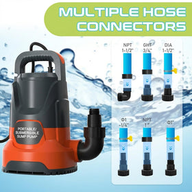 PANRANO pump includes hose adapters for versatile connections.
