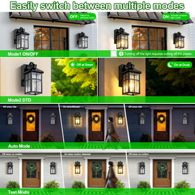 PANXVIGIL outdoor wall light mounted for quick plug-in setup.