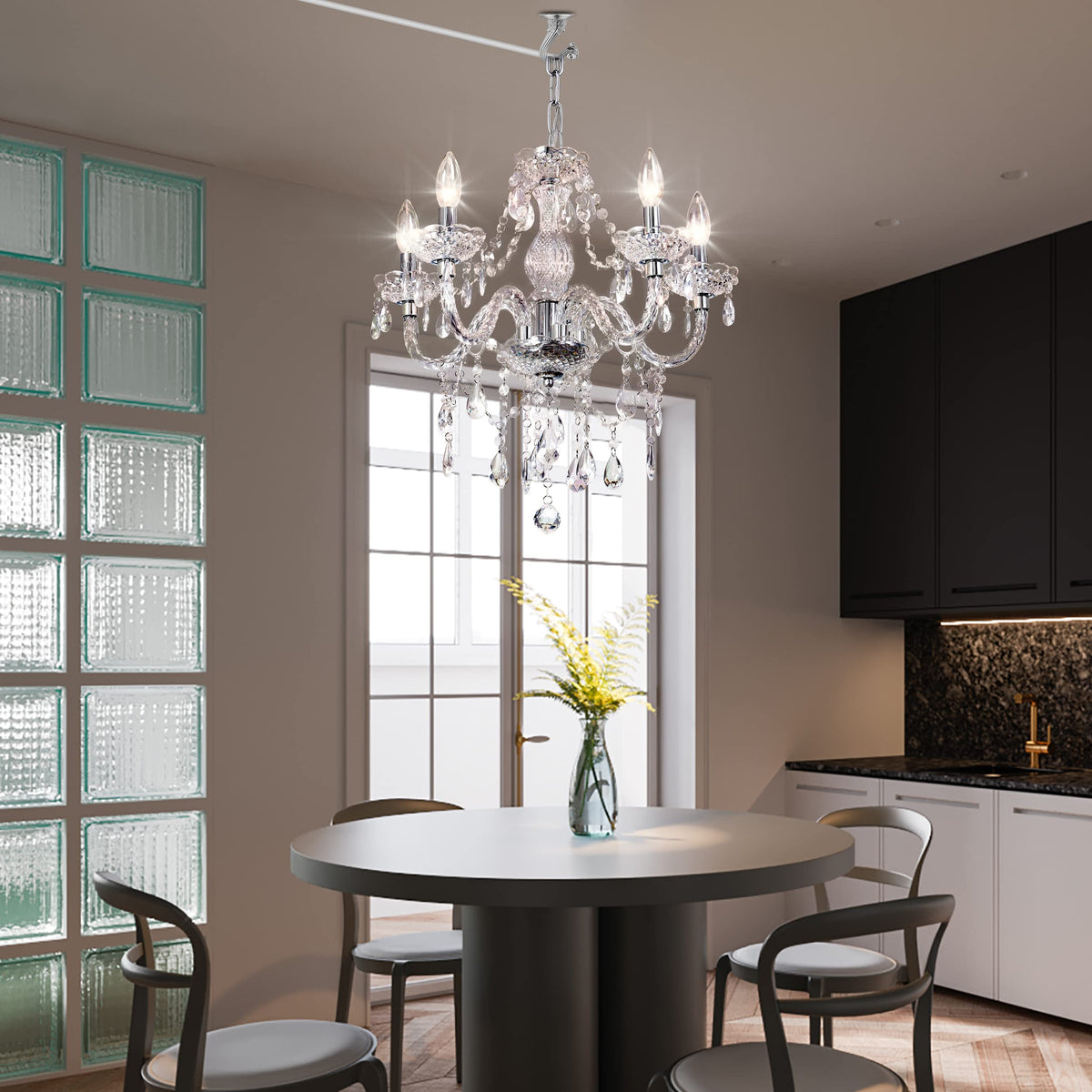 PAPAYA acrylic crystals shine with colorfast beauty in bright space
