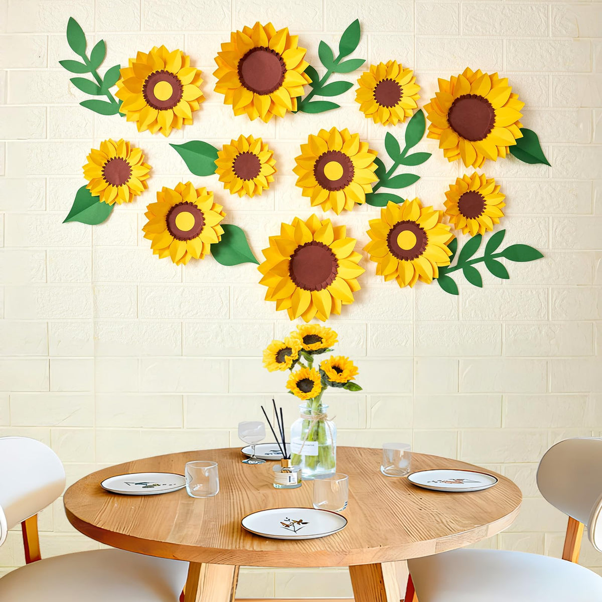 PAPER JAZZ nursery sunflower wall decor creates sunny spaces.
