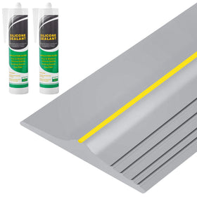 Papillon 20ft threshold seal in gray blocks drafts and rain from the garage.