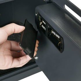 Paragon Drop Safe includes batteries and anchor bolts for quick installation