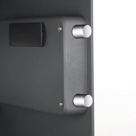 Paragon in-wall safe mounts between wall studs for easy installation.