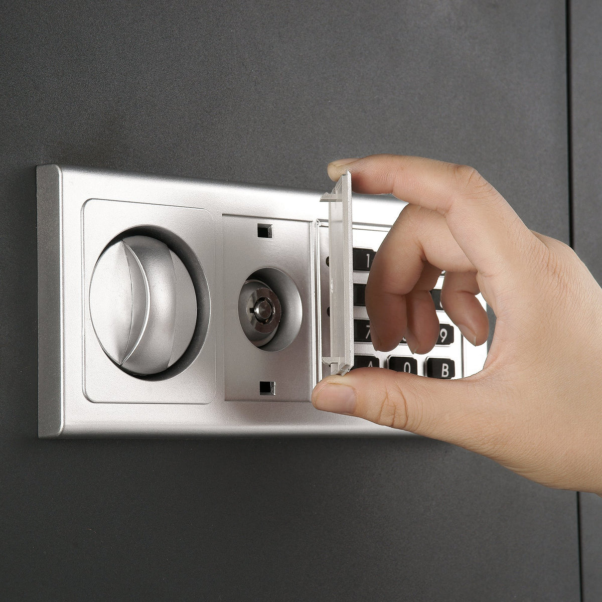 Paragon in-wall safe interior offers space for money and heirlooms.