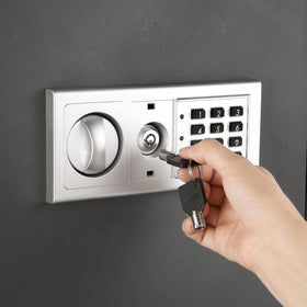 Paragon in-wall safe includes two manual override keys for access.