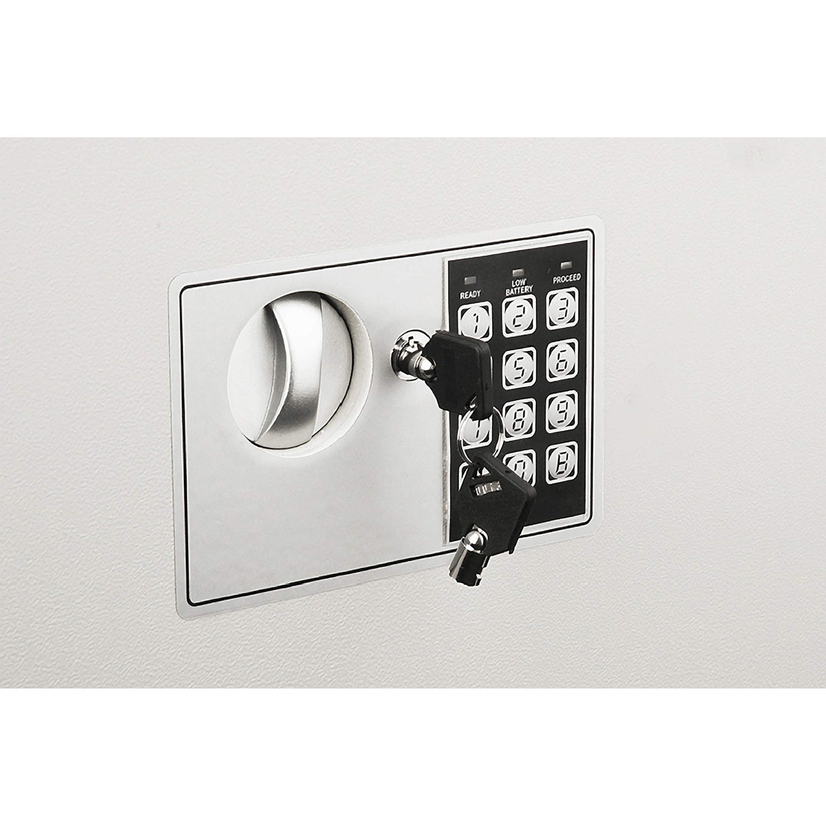 Paragon In-Wall Safe with two override keys for safe access