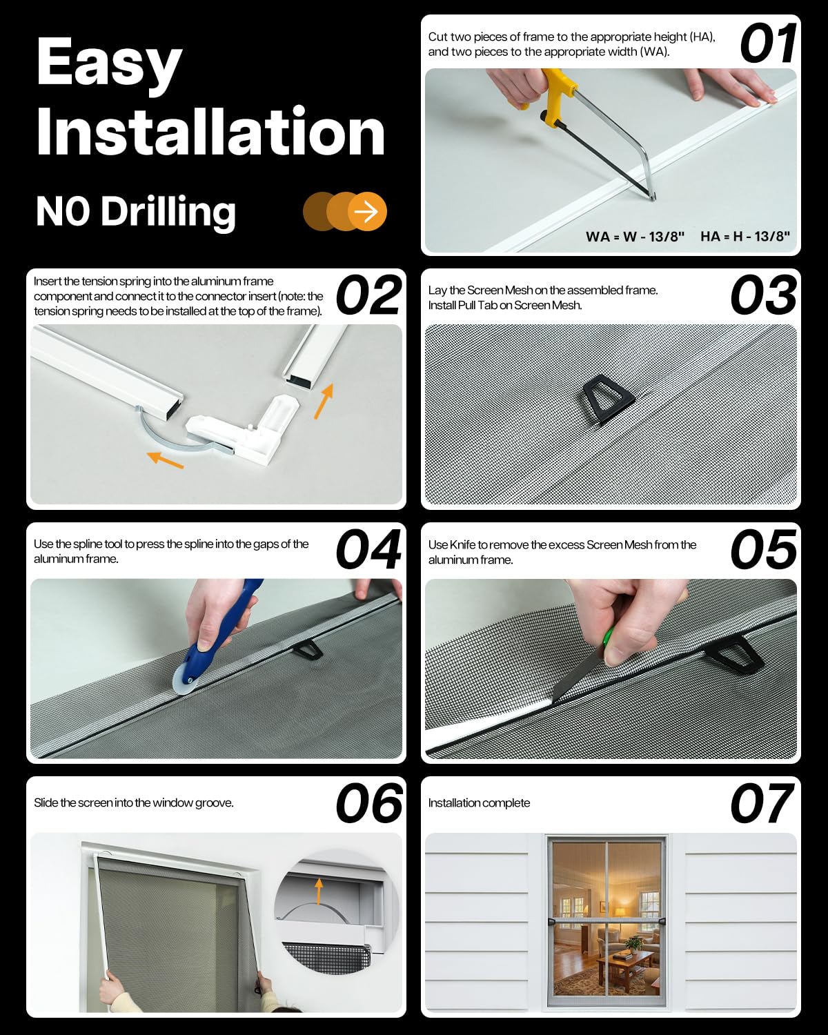 No-drill installation demo with included tools from Paramondo for quick screens.