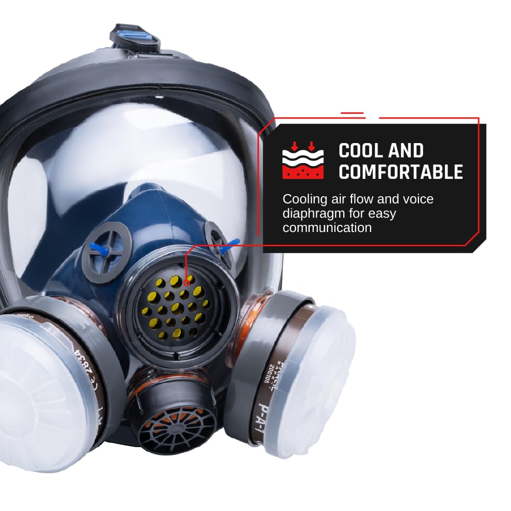 Parcil PT-100 anti-fog technology maintains clear visibility in warm environments.